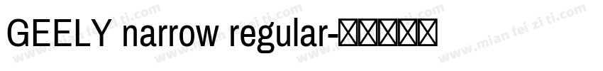 GEELY narrow regular字体转换